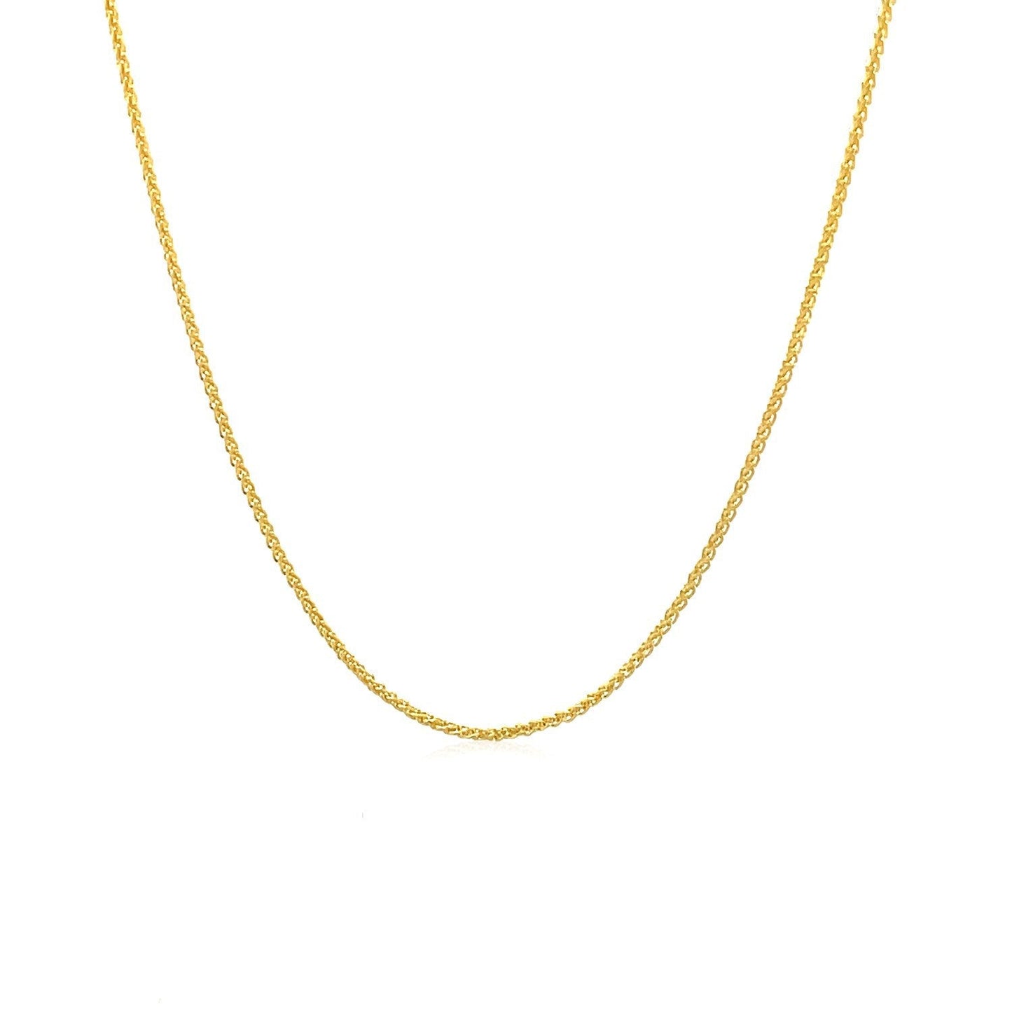 Chaîne en Or Jaune 14k en Blé Ronde - 1,0 mm