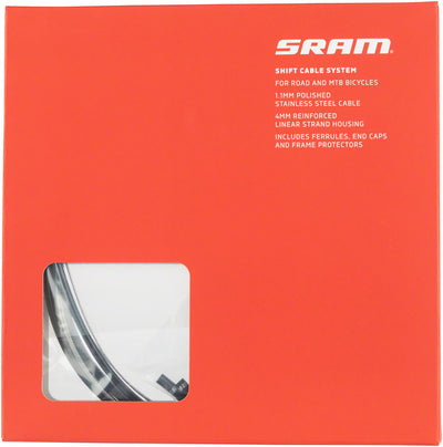 SRAM Stainless Steel Shift Cable Housing Kit - 4mm Black