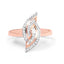 Anillo de Compromiso de Diamante Blanco Genuino de 0.29 Quilates en Oro Rosa de 14K