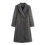 Womens British-Style Commuter Herringbone Wool Coat
