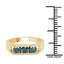 Bague de fiançailles en diamant bleu plaqué or jaune 14K