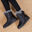Botas de Nieve Impermeables de Piel Sintética para Mujer con Tacones Bajos