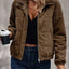 Women's Short Cotton Trucker Jacket with Long Sleeves