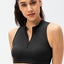 Full Size Cropped Cutout Back Zipper Front Active Tank Top