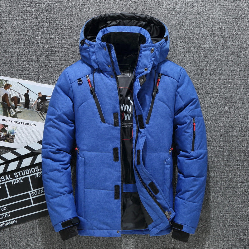Premium Hooded Men's Black Parka Coat