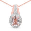 Conjunto de Joyería de Morganita de 2.28 Quilates y Topacio Blanco