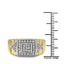14K Yellow Gold Plated Diamond Cocktail Ring