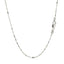 Cadena de cuentas alternas cortadas con diamante de oro blanco de 14k 1.2mm