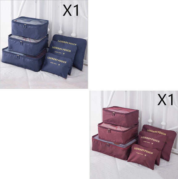 6-Piece Travel Storage Bag Set for Organized Packing