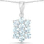 Juego de joyería de plata esterlina con topacio azul genuino de 8.80 quilates