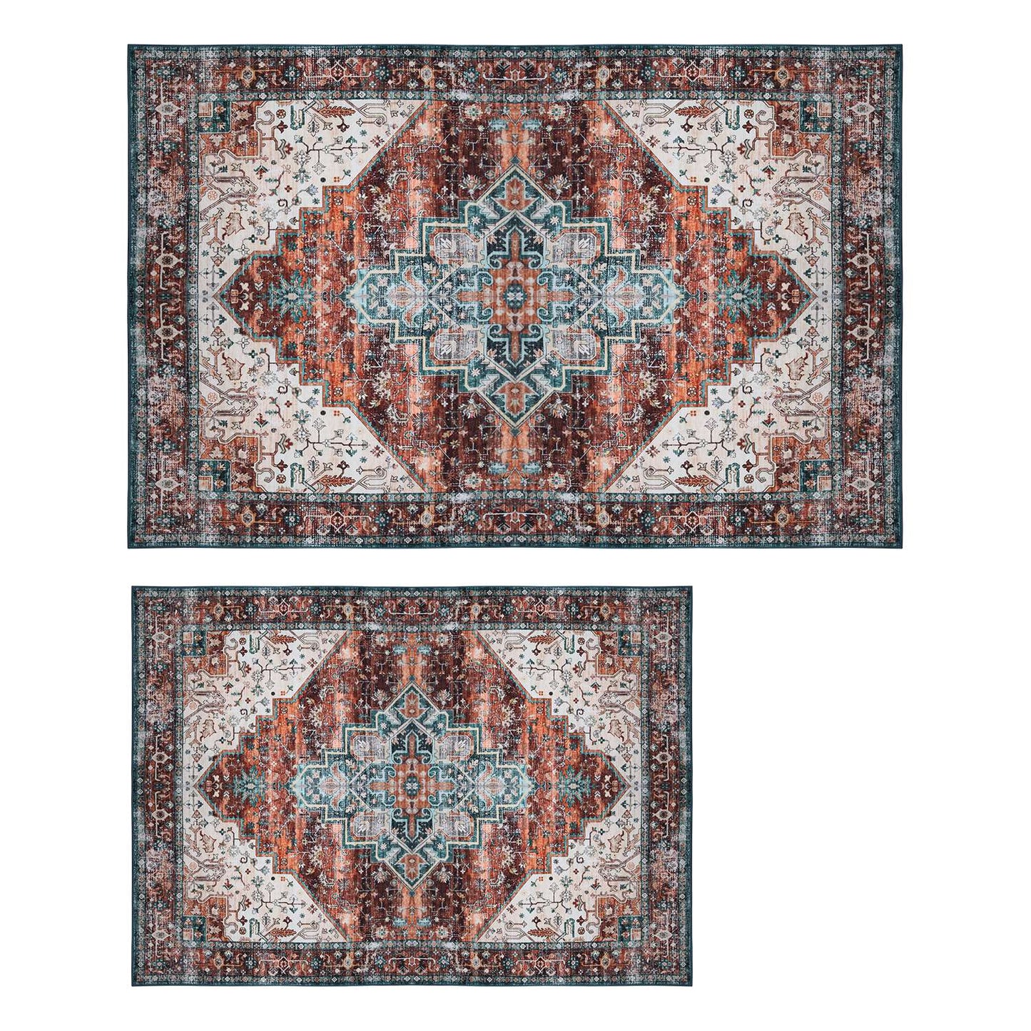 6x9FT Vintage Area Rug - Modern Non-Slip Boho Carpet