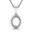 Pendentif semi-monture en or blanc 14K avec diamant blanc de 0,13 carat