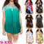 Women's Floral Printed Summer Blouse - Casual Short Sleeve Top