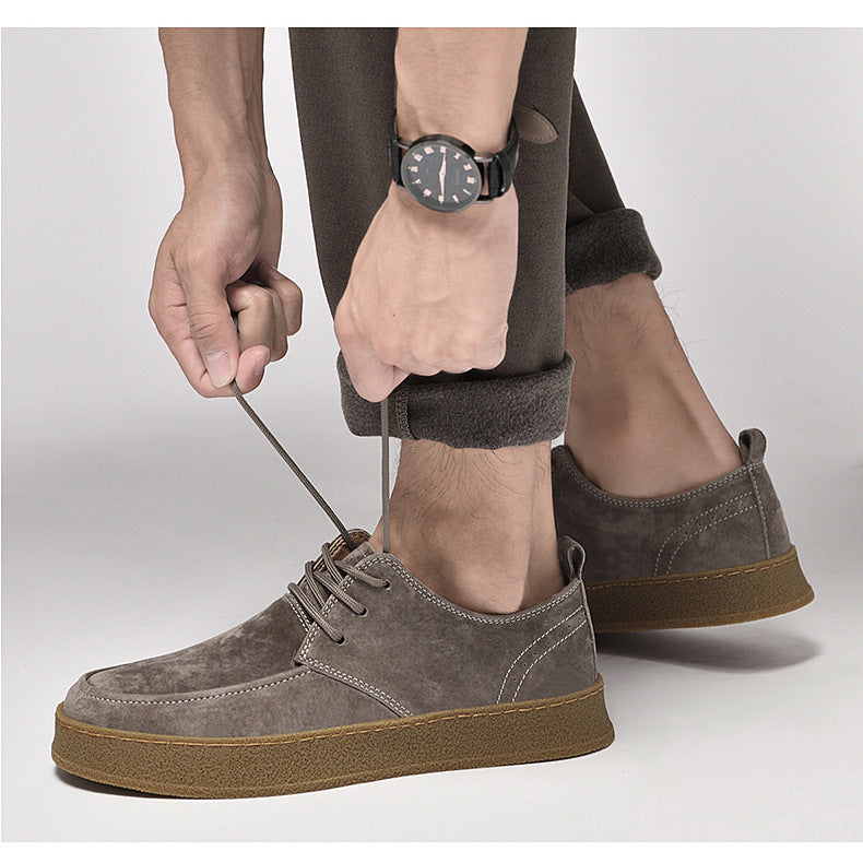 Zapatos Planos Casual Elegantes para Hombre - Cuero Mate con Cordones