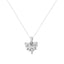 Collar de Colgante en Forma de Corazón de Diamante en Oro Blanco de 10K - 1.0 Cttw