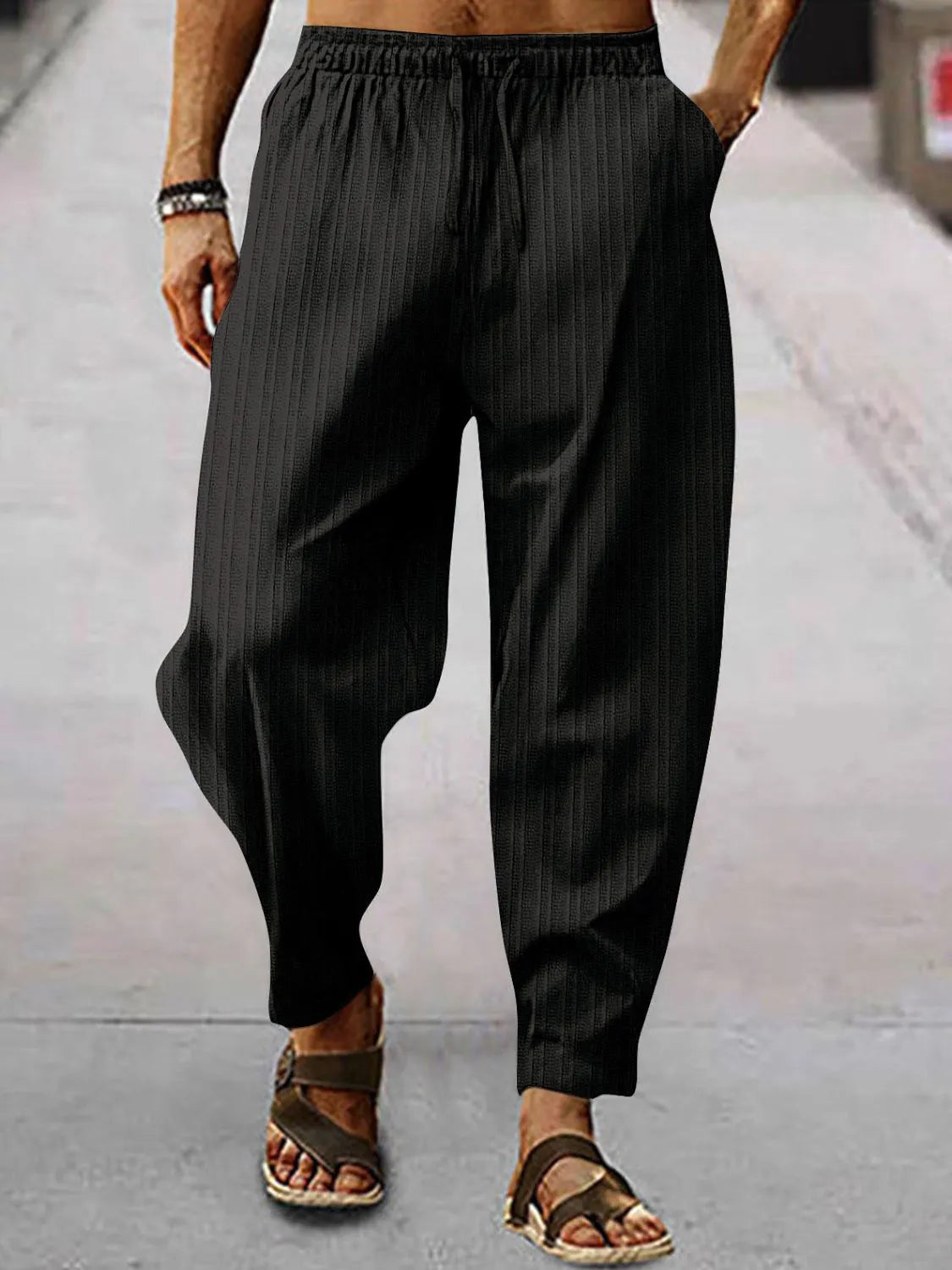 Pantalones Jogger de Talla Grande para Hombre con Cintura Ajustable y Bolsillos