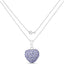 Pendentif en cœur en tanzanite véritable de 7,00 carats en argent sterling