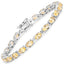 Pulsera de Plata de Ley con Citrino Genuino de 9.03 Quilates