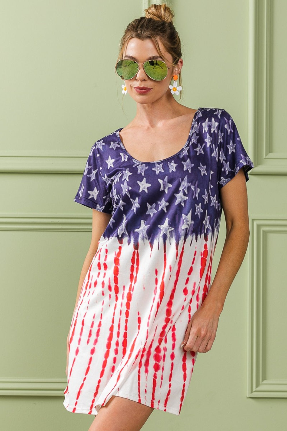 American Flag Theme Tee Dress - Celebrate Your Patriotism