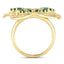 2.09 Carat Genuine Emerald .925 Sterling Silver Ring