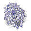 5.27 Carat Genuine Tanzanite Sterling Silver Engagement Ring