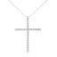 .925 Sterling Silver Diamond Cross Pendant Necklace