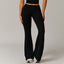 Pantalons de course en laine plissés taille haute