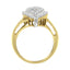 Bague en diamant en forme de poire en or jaune 10K - Taille 7