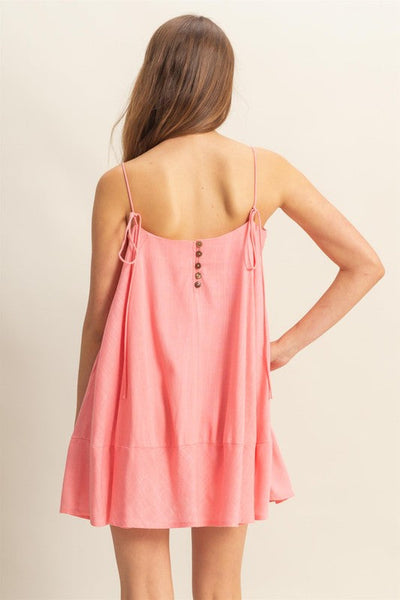 A-Line Flowy Mini Cami Dress with Pockets
