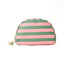 Trousse de maquillage en forme de coquillage rayé pour un usage quotidien