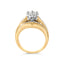 Anillo de Compromiso en Oro Amarillo de 14K con Diamantes en Clúster - Talla 7