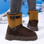 Botas de Nieve de Piel con Forro de Piel para Mujeres - Comodidad Estilosa