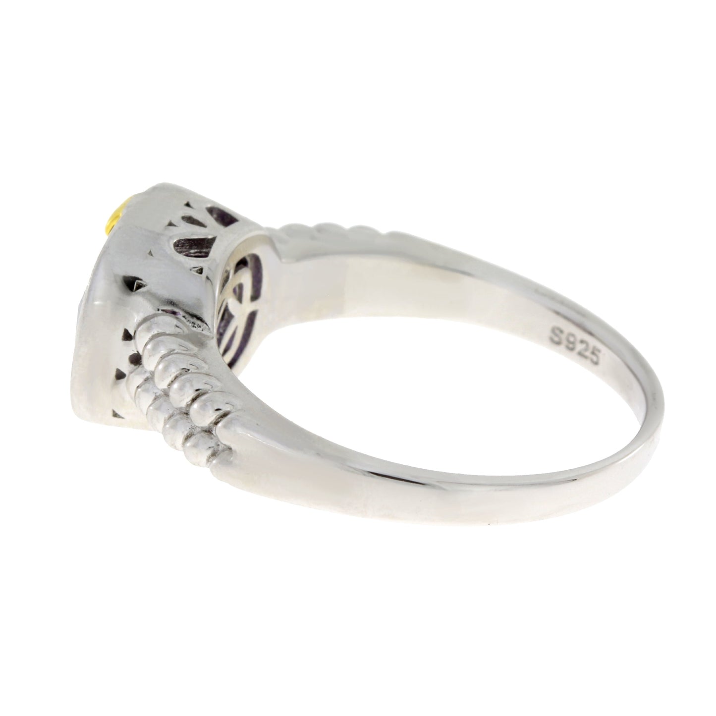 Anillo de Circonio Cubico Genuino en Plata Esterlina