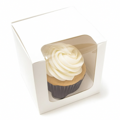 Cake Box - 4x4x4 Cupcake Box - Window - Korvel