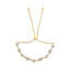 14K Yellow Gold Plated Sterling Silver Diamond Accent Heart Bolo Bracelet