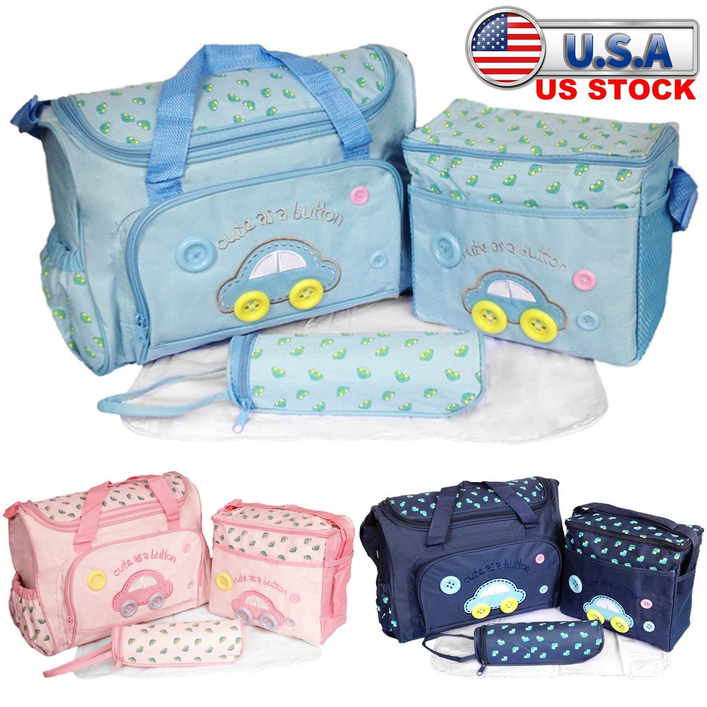 GBruno 4Pcs Diaper Bag Set