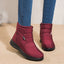 Bottes de cheville imperméables élégantes pour femmes - Talons plats