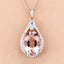 Pendentif en Morganite et Diamant Blanc de 9,31 Carats en Or Rose 14K