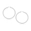 Boucles d'oreilles créoles polies en or blanc 14k - 30 mm