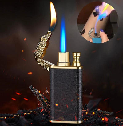 Mandotos Creative Blue Flame Lighter - Windproof Double Flame