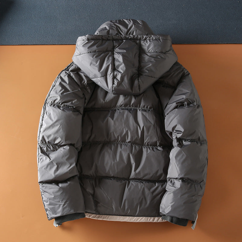 Waterproof Men's Casual Hooded Duck Down Jacket