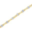 Pulsera de eslabones de diamantes en oro amarillo y blanco de 10K - 2.00 cttw