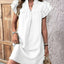 Robe Mini Élégante à Manches Courtes Volantes