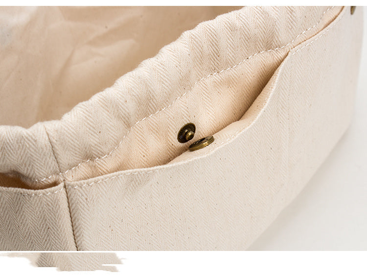 Cotton Canvas Travel Organizer Bag for Makeup