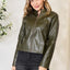 Veste zippée classique à col pour femmes pour une élégance au quotidien