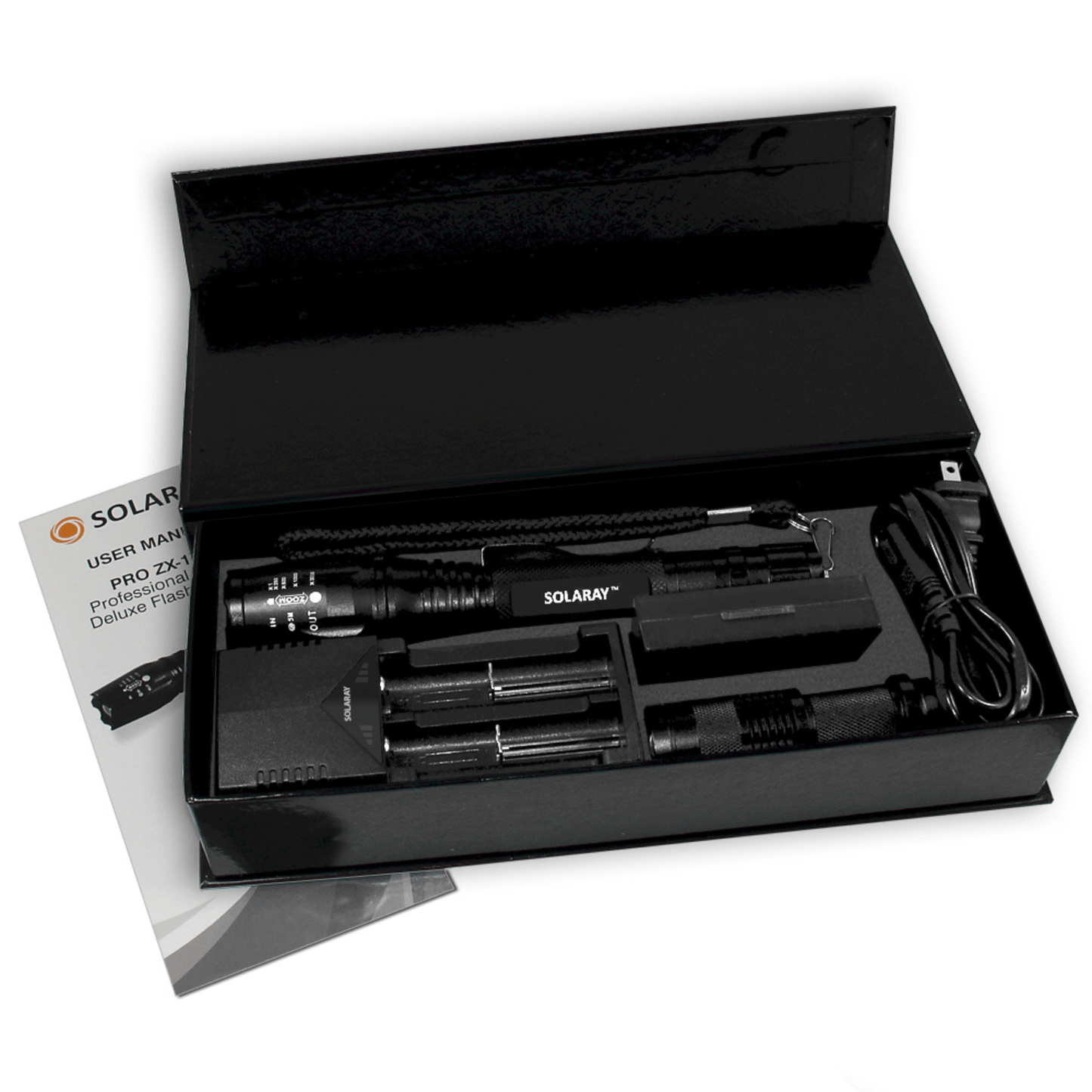 Kit de Linterna Táctica LED Solaray ZX-1XL 18650