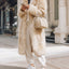 Oversized Faux Fur Coat in Beige - Luxurious Winter Outerwear