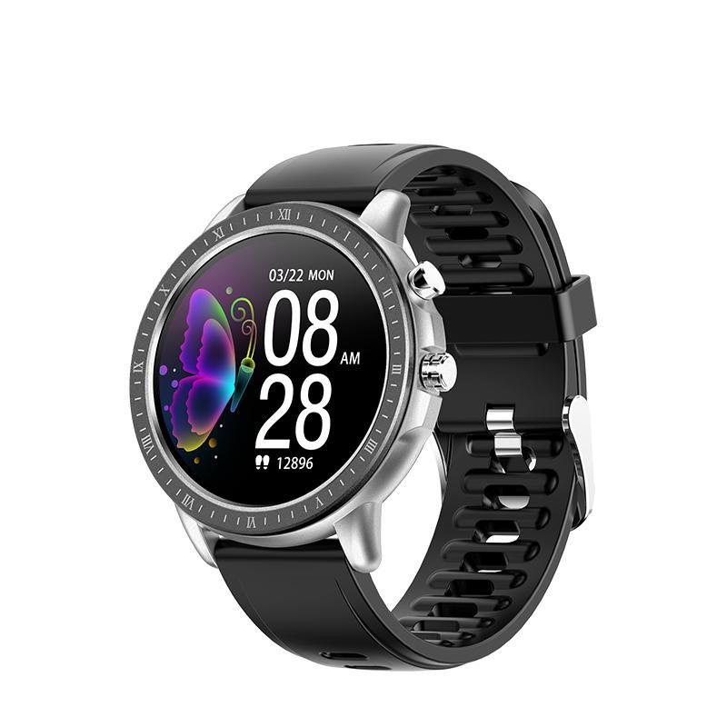 Montre intelligente unisexe élégante avec moniteur de fréquence cardiaque et design étanche