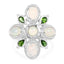 2.97 Carat Genuine Ethiopian Opal & Chrome Diopside Ring