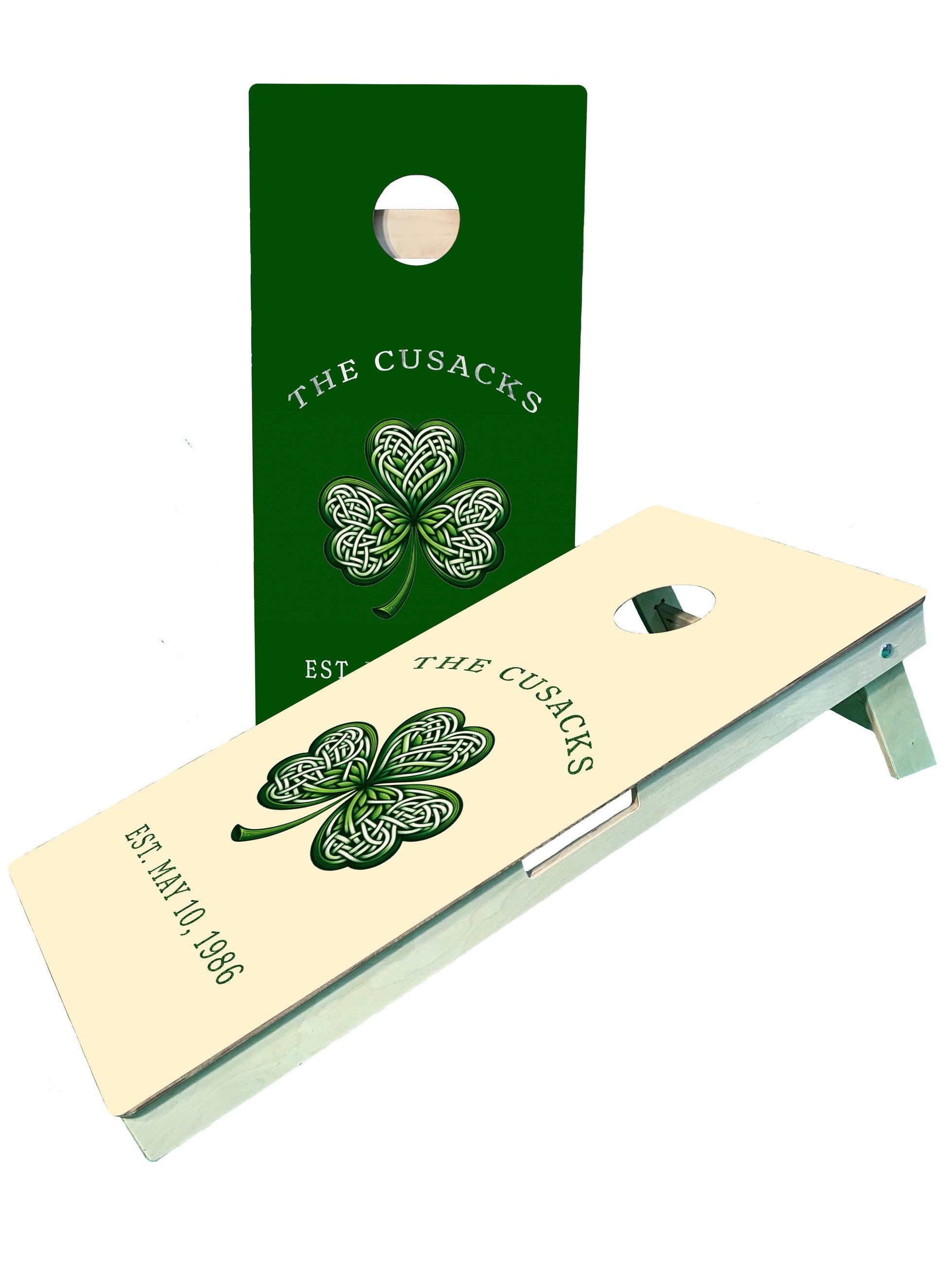 Personalized Irish Family Cornhole Game Boards - Korvel